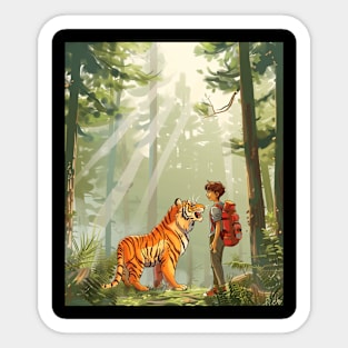 The Great Outdoors According to Calvin and Hobbes Sticker